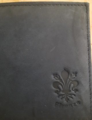 Cartera de hombre negra con logo Firenze