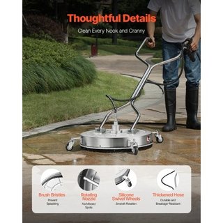 24" Pressure Washer Surface Cleaner, Stainless Ste