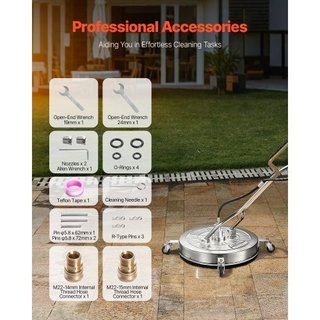 24" Pressure Washer Surface Cleaner, Stainless Ste