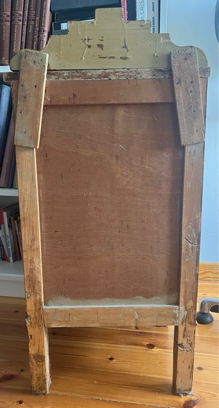 Mesita Noche Antigua Madera Mármol