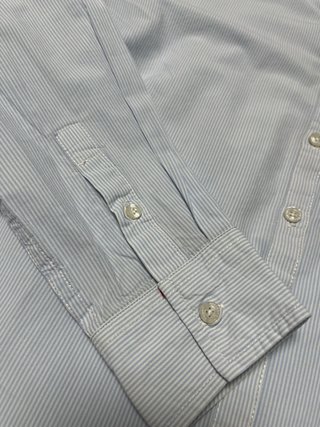 Camisa Tommy Jeans Rayas Azul y Blanco