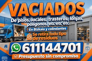 Vaciados de pisos, locales, trasteros,  lonjas etc