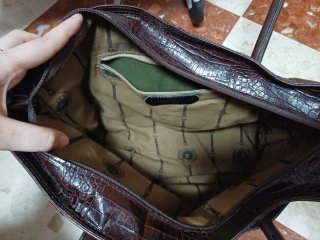 Bolso de piel Nazario Rego