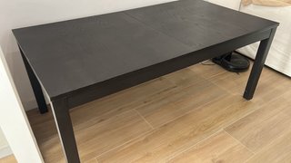 Mesa negra extensible Ikea Bjursta 175/260 x 95