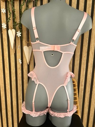 Conjunto Lenceria Rosa Talla s-m