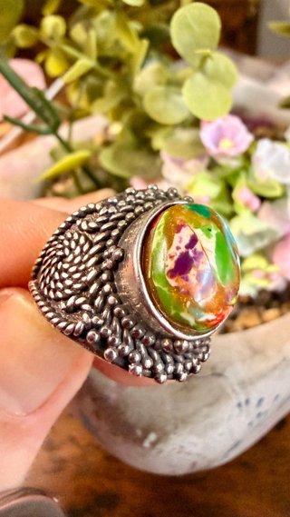 Anillo Plata 925 Turquesa Multicolor
