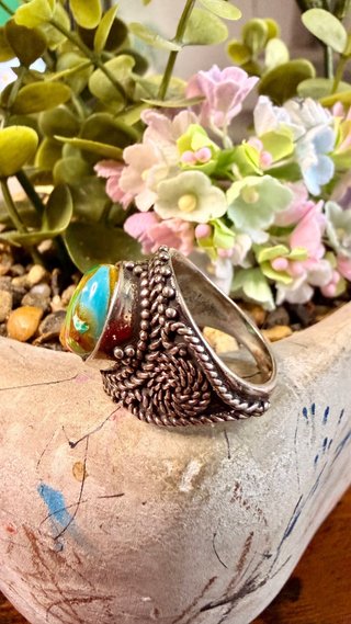 Anillo Plata 925 Turquesa Multicolor