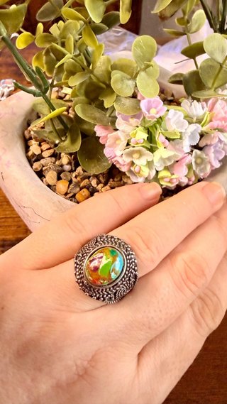 Anillo Plata 925 Turquesa Multicolor