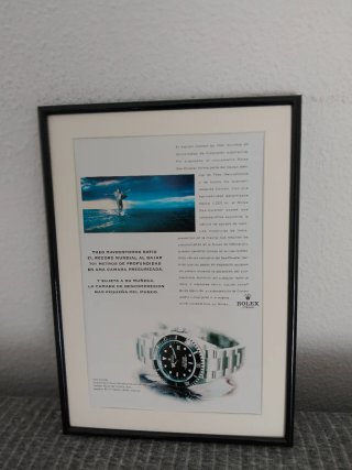 Anuncio Rolex Sea-Dweller con marco incluido