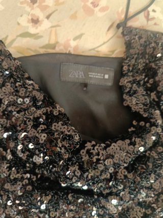 Vestido Zara lentejuelas negro
