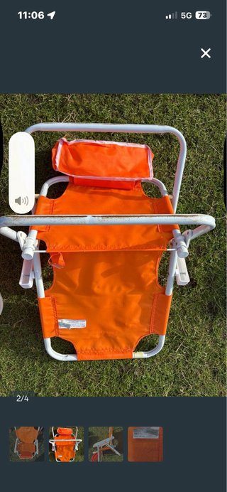 Silla de playa infantil naranja