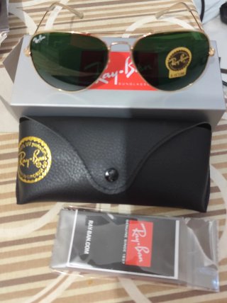 Gafas de sol Ray-Ban Aviator Doradas Verdes