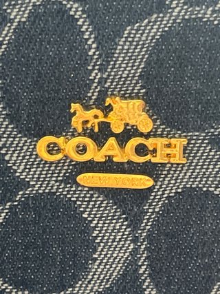 Bolso Coach Azul y Marrón Nuevo