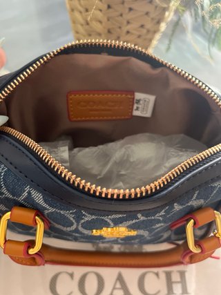 Bolso Coach Azul y Marrón Nuevo