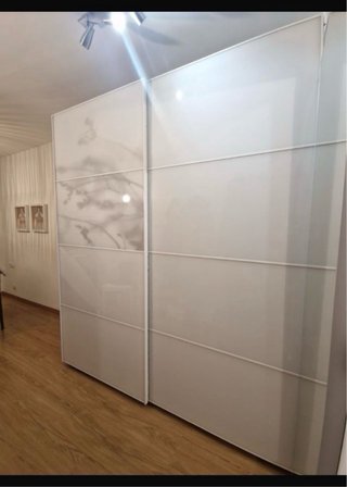 Puertas Correderas para Armario Pax Vidrio Blanco
