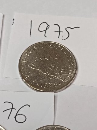 Monedas 1 Franco Francés. Francia Años 70