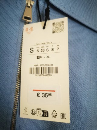 Chaqueta Zara azul talla S