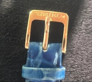 Relógio Seiko Senhora Azul Dourado