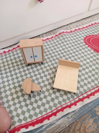 Complementos Casa Muñecas Madera