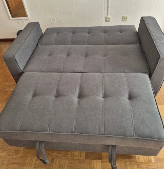 Sofá Cama Gris Tela como nuevo