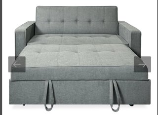 Sofá Cama Gris Tela como nuevo