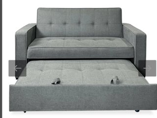 Sofá Cama Gris Tela como nuevo