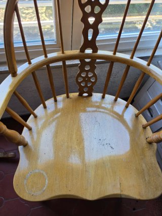 Coppia di sedie in legno massello stile Windsor