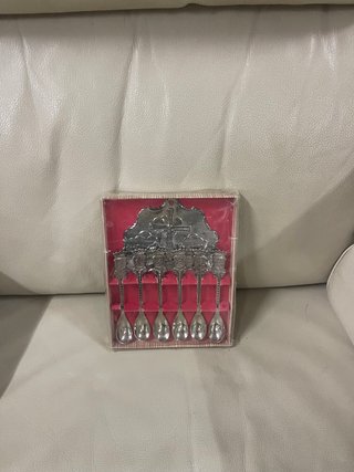 Set di 6 Cucchiaini Decorativi Argentati
