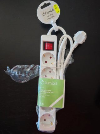 Regleta Lumibel 5 tomas con interruptor