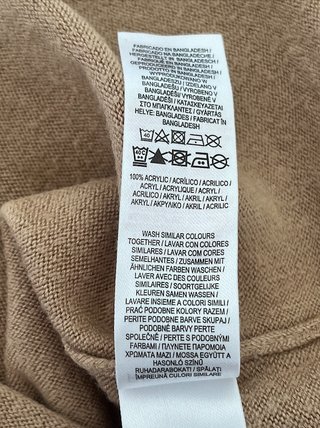 Jersey marrón camel de pico Primark