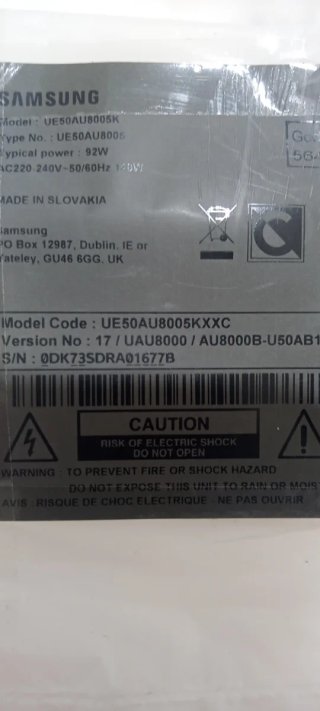 Samsung UE50AU8005K BN41-02844