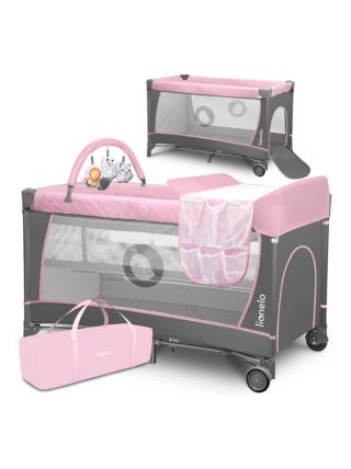 Cuna de viaje plegable rosa  de la marca Lionelo