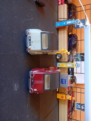 2 Citroen 2CV Solido 1/18 Granate y Gris
