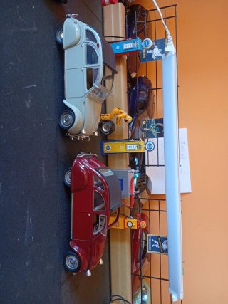 2 Citroen 2CV Solido 1/18 Granate y Gris