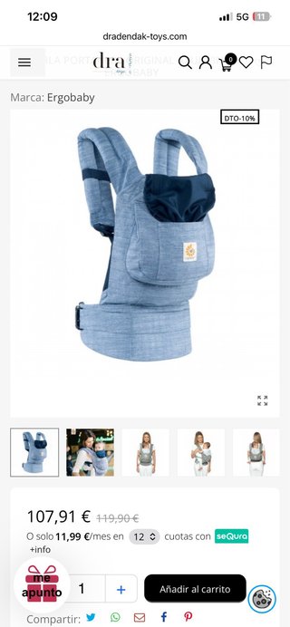 Mochila Ergobaby Original 3 Posiciones