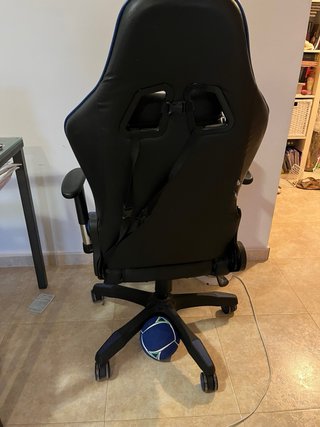 Silla Gamer Azul y Negra