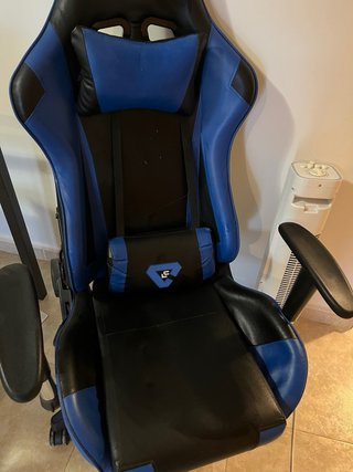 Silla Gamer Azul y Negra