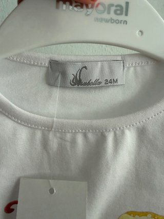 Conjunto bebé camiseta y bombacho caracoles