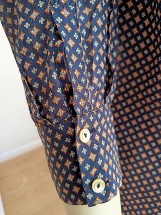 Massimo Dutti Camisa Seda Estampada