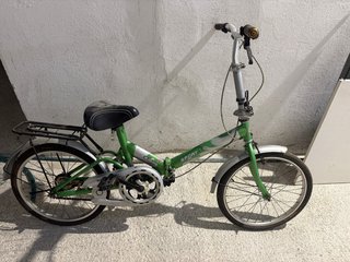 Bicicleta Plegable Verde