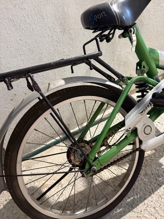 Bicicleta Plegable Verde