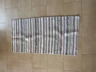 Alfombra de tela a rayas