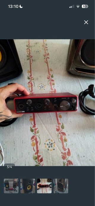 Monitores KRK + Tarjeta Sonido Focusrite Scarlett