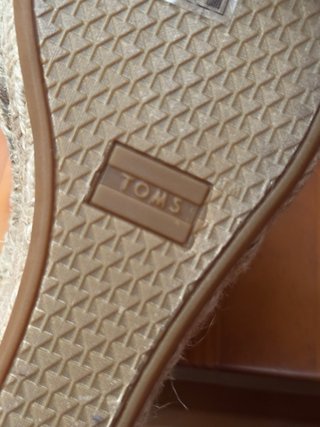 Alpargatas cuña Toms azul y gris T.38