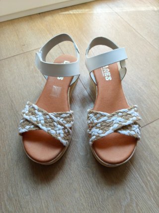 Sandalias LARES Talla 39 Beige/Blanco