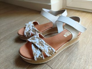 Sandalias LARES Talla 39 Beige/Blanco