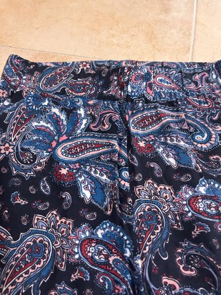 Pantalón ancho estampado paisley