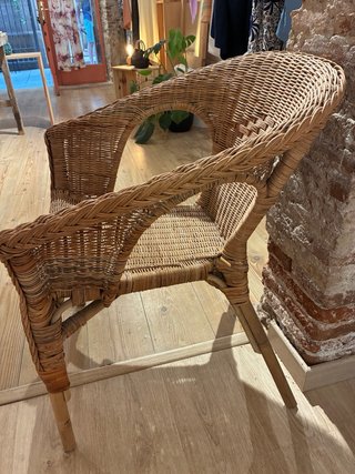 Silla de mimbre artesanal