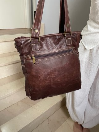 Bolso Diesel Cuero Vintage Marrón Original