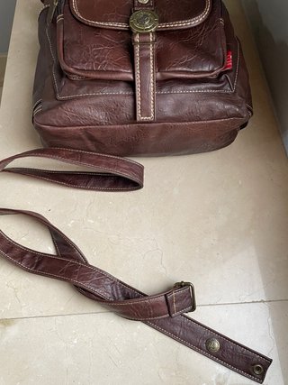 Bolso Diesel Cuero Vintage Marrón Original